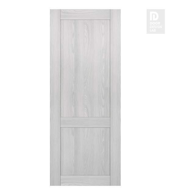 Shaker 2 Panel Ribeira Ash Modern Interior Hidden Barn Door by Belldinni