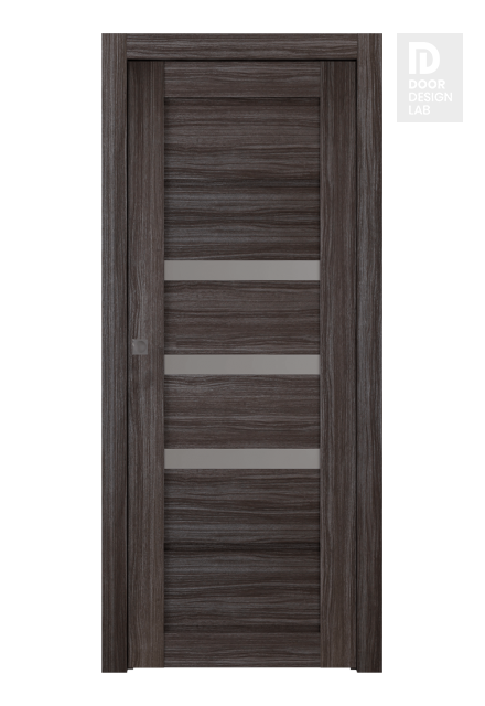Rita Vetro Gray Oak Modern Interior Pocket Door by Belldinni