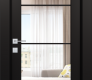 Avon 4 Lite Clear Vetro Black Matte Modern Interior Door by Belldinni