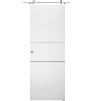 Smart Pro 2H Polar White Barn doors