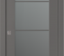 Avon 4 Lite Vetro Gray Matte Modern Interior Pocket Door by Belldinni