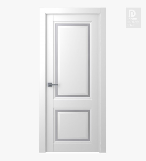 Aurum 2 Vetro Polar White Modern Interior Frameless Door by Belldinni
