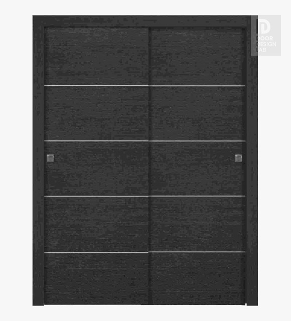Avanti 4H Black Apricot Modern Interior Bypass Doors by Belldinni