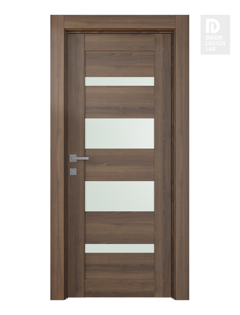 Avon 07-01 Vetro Pecan Nutwood Modern Interior Door by Belldinni