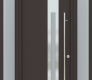 MODERN FRONT STEEL DOOR ZEPHYR BROWN/WHITE 61 1/16" X 95 11/16" LHI + SIDELITE LEFT/RIGHT + TRANSOM