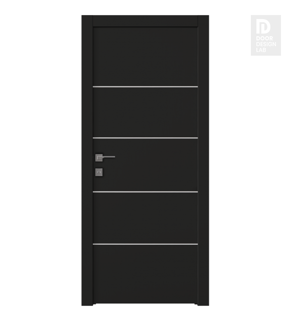 Optima 4H Black Matte Modern Interior Door by Belldinni