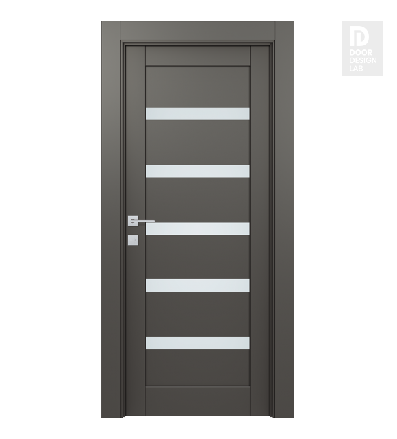 Avon 07-04 Vetro Gray Matte Modern Interior Door by Belldinni