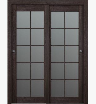 Avon 10 Lite Vetro Veralinga Oak Bypass doors