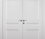 Oxford Uno 07 2R Snow White Modern Interior Double Swing Doors by Belldinni