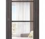 Palladio 4 Lite Clear Vetro Gray Oak Modern Interior Barn Door by Belldinni