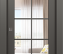 Avon 10 Lite Clear Gray Matte Modern Interior Pocket Door by Belldinni