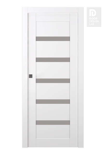 Leora Vetro Snow White Modern Interior Pocket Door by Belldinni