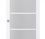 Palladio 5 Lite Vetro Bianco Noble Modern Interior Barn Door by Belldinni