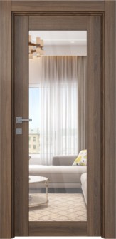 Avon 207 Clear Vetro Pecan Nutwood Single Doors