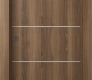 Optima 4H Pecan Nutwood Modern Interior Pocket Door by Belldinni