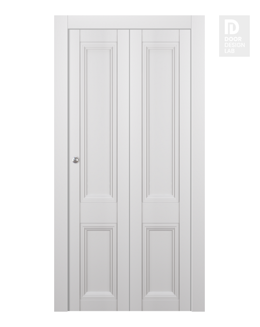 Oxford Duo 07 R Snow White Modern Interior Bifold Doors by Belldinni