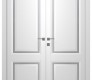 Aurum 2 Vetro Polar White Modern Interior Double Swing Doors by Belldinni